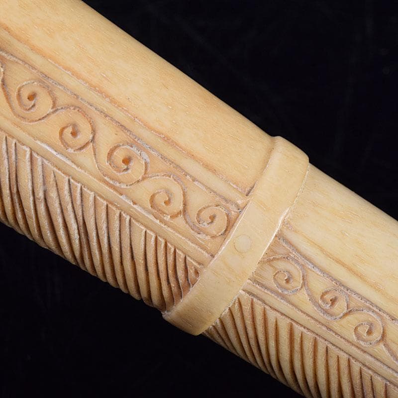 ナリトラ 時代提げ物　獣骨彫刻　銃型　矢立　筆入　C　9209