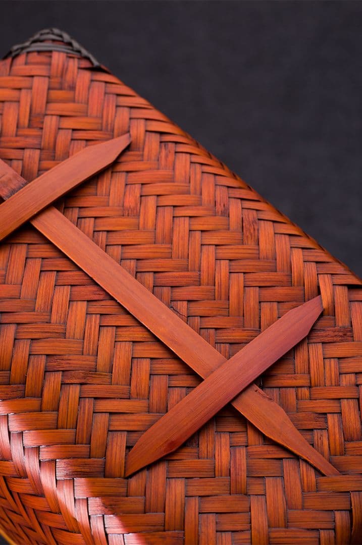 竹細工 新品★茶道収納バッグ★竹編バッグ ハンドバッグ 古風便攜 手作工芸品