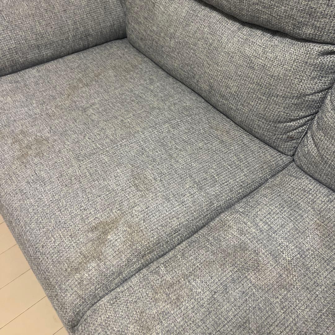 ニトリ 3人掛けソファ 幅173cm グレー 布製 たのメル便（送料込み）