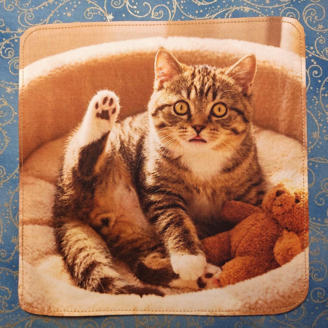 ＊Cherry＊　ハンカチ　ねこちゃん柄ハンドメイド2/14