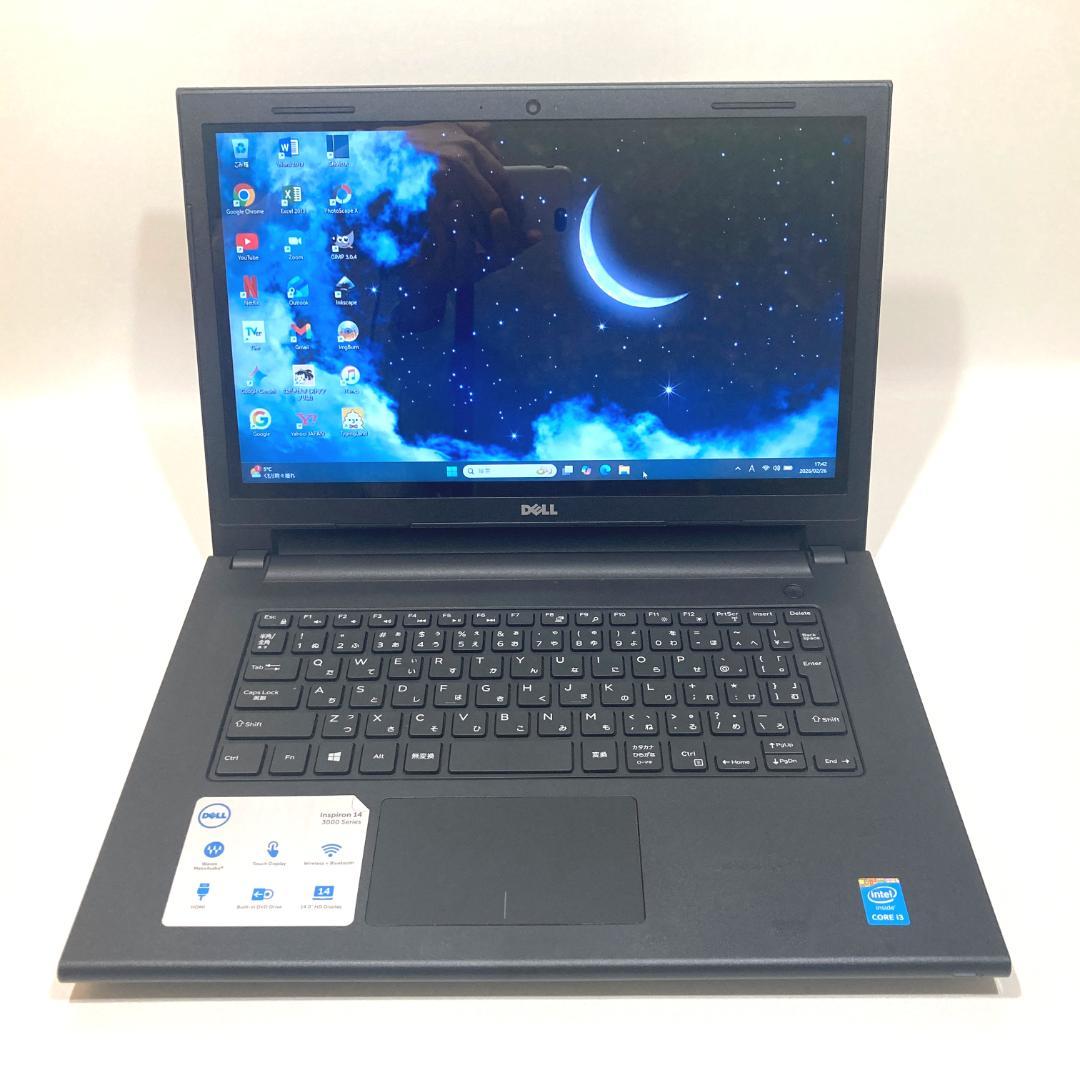 美品✨カメラ・オフィス・タッチパネル✨黒✨すぐ使えるノートパソコン◇T518-3