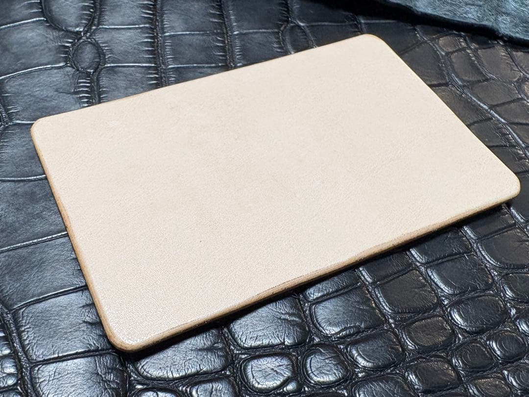 スモールクロコダイル ハンドメイド レザークラフト 総手縫い 財布 名刺 NFC