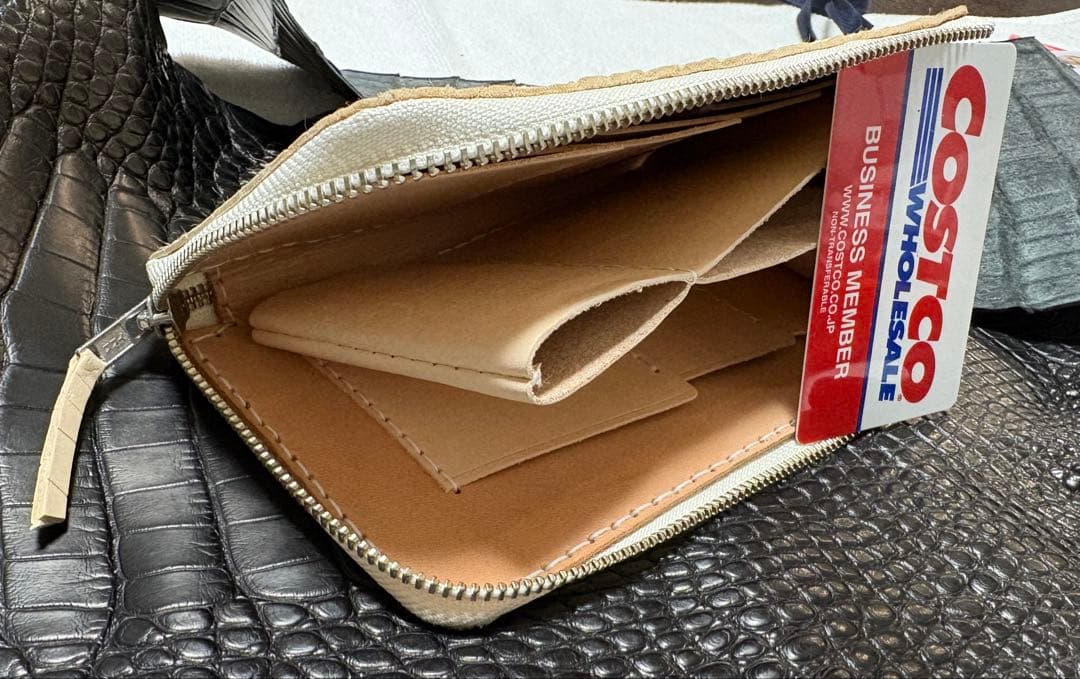 スモールクロコダイル ハンドメイド レザークラフト 総手縫い 財布 名刺 NFC
