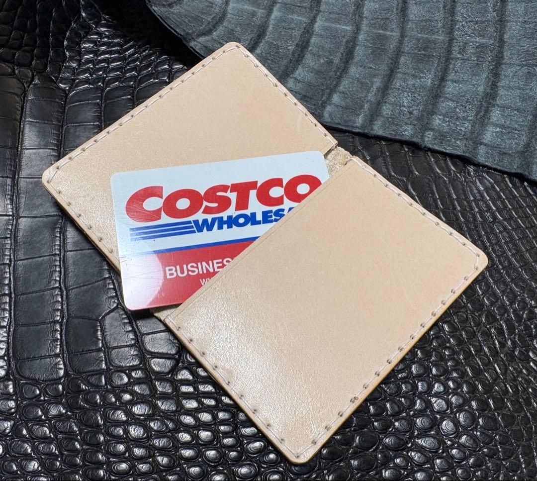 スモールクロコダイル ハンドメイド レザークラフト 総手縫い 財布 名刺 NFC