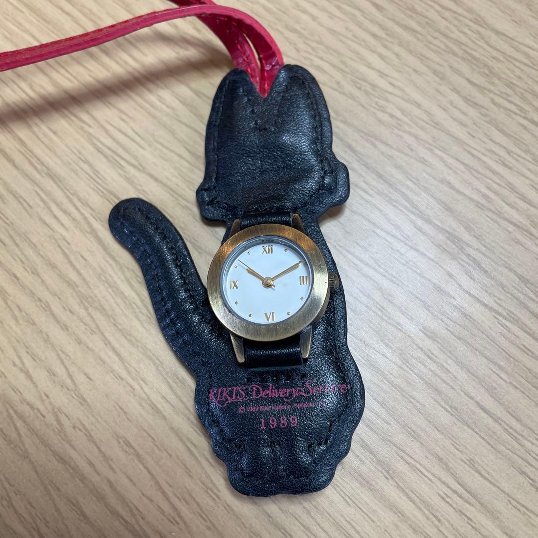 ジブリ　魔女の宅急便　ジジ　チャーム時計　キーホルダー　黒猫　1989年