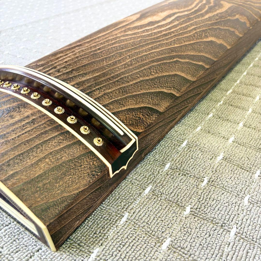 新品未使用 お琴 フルセット付属品付 上角すだれ彫 定価35万円相当 糸張り込