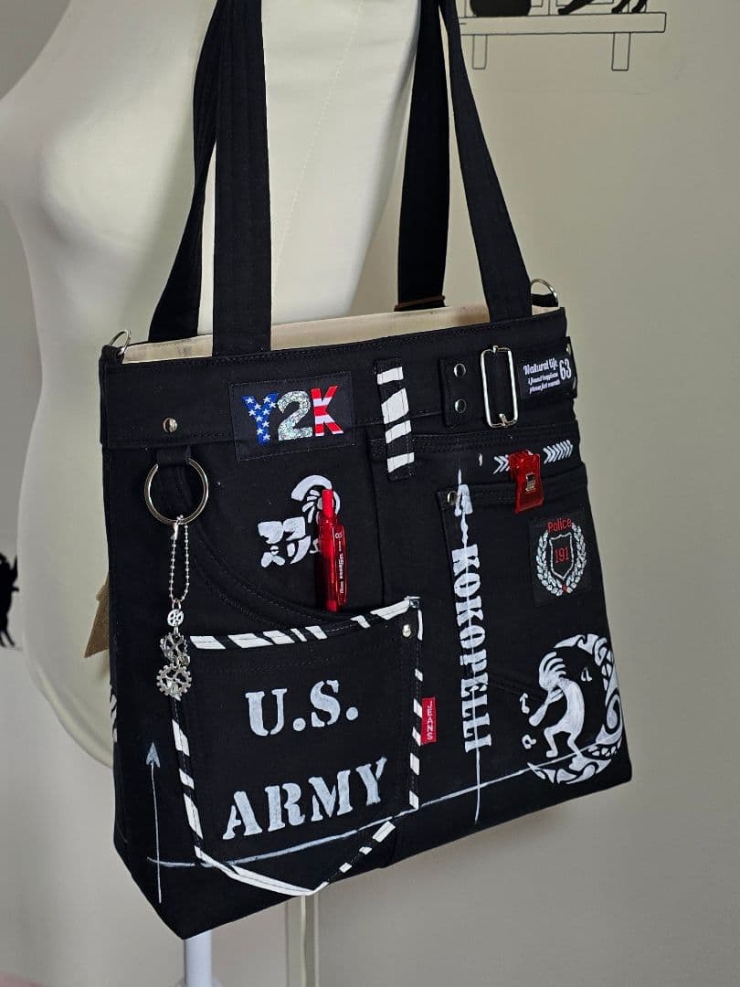 デニムリメイクバッグ＆サコッシュ cool＆beauty 2点 ココペリさん♥