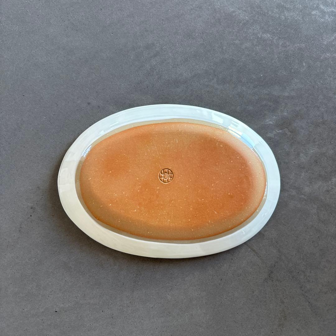 《ほぼ新品》美品【陶葊】京焼　清水焼　白掛彩草花　色絵付け　皿　椿　陶あん