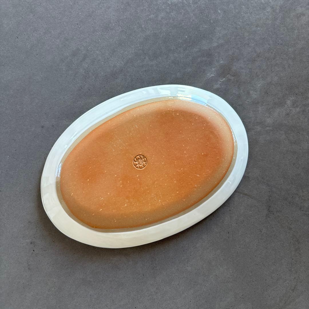 《ほぼ新品》美品【陶葊】京焼　清水焼　白掛彩草花　色絵付け　皿　椿　陶あん