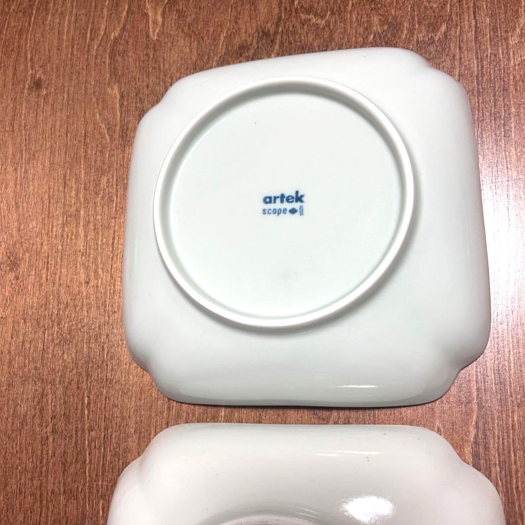 【美品】木瓜角皿 Lehti 正角 02 artek アルテック 2枚セット