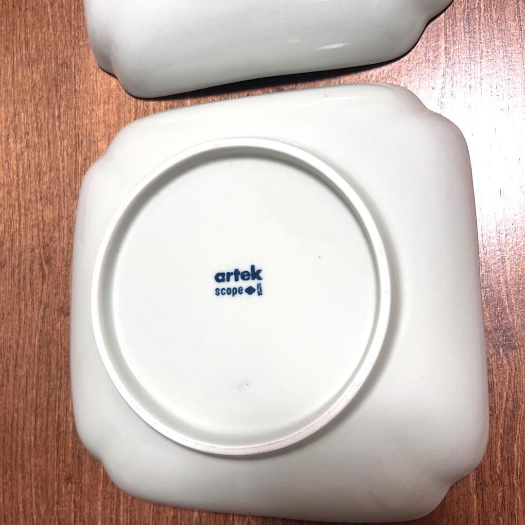 【美品】木瓜角皿 Lehti 正角 02 artek アルテック 2枚セット