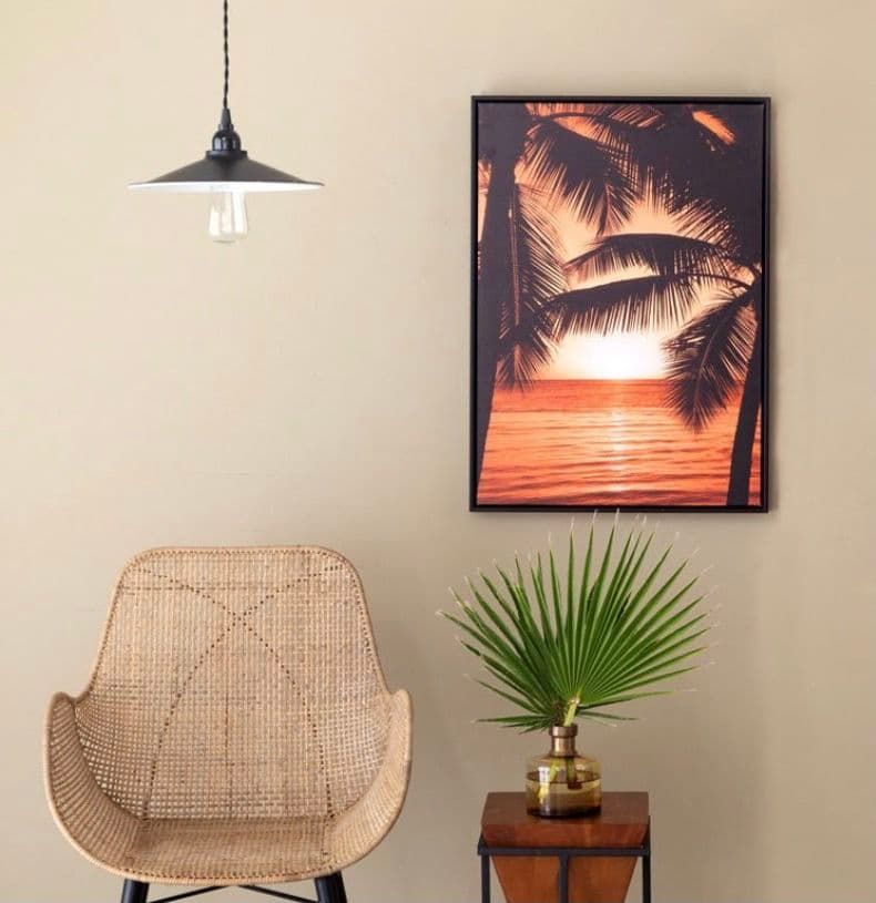 アジアン ハワイ 夕日 ヤシの木 ビーチ アートパネル 絵画 リゾート 南国
