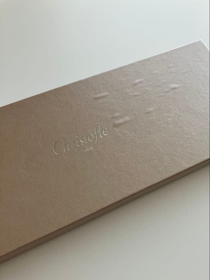 【新品未使用】Christofle クリストフル ペア箸　(赤と黒)& 箸置き