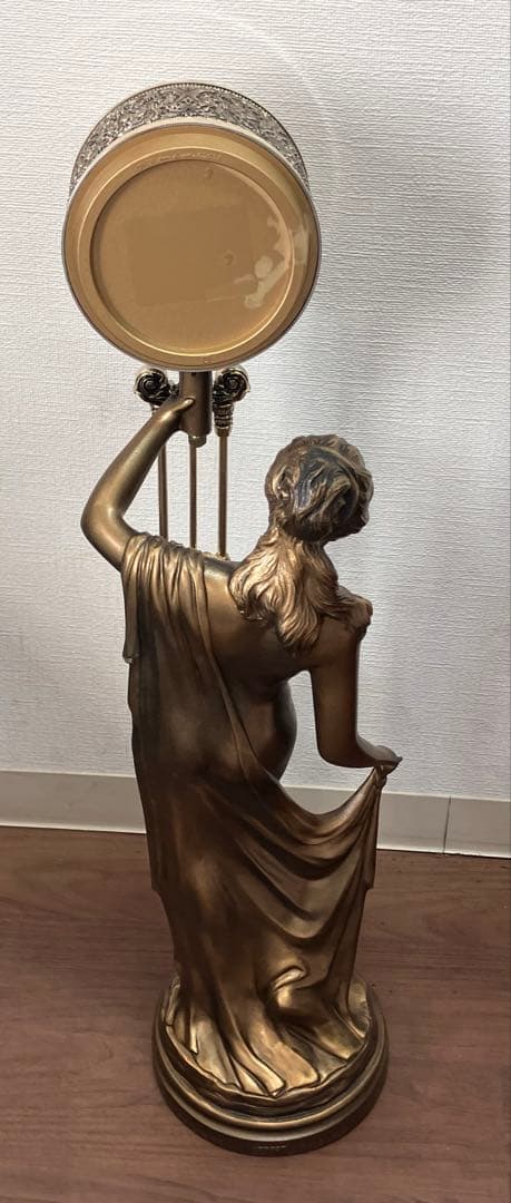 【動作OK】シチズン 置時計 美閃の女神 振り子時計 女神像 ブロンズ調