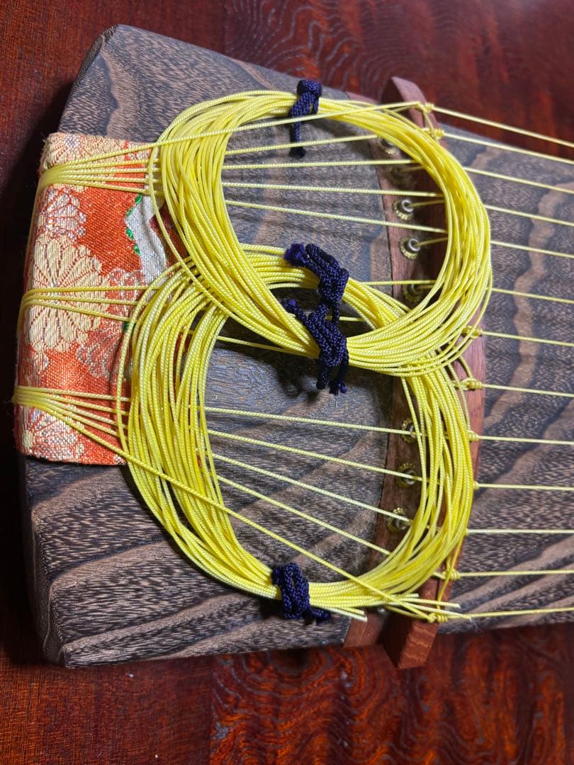 琴 木製 絵柄付き