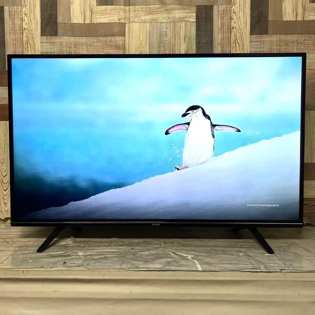 全国送料込❣️アイリスオーヤマ49型4K液晶テレビWチューナー外付けHDD録画可能