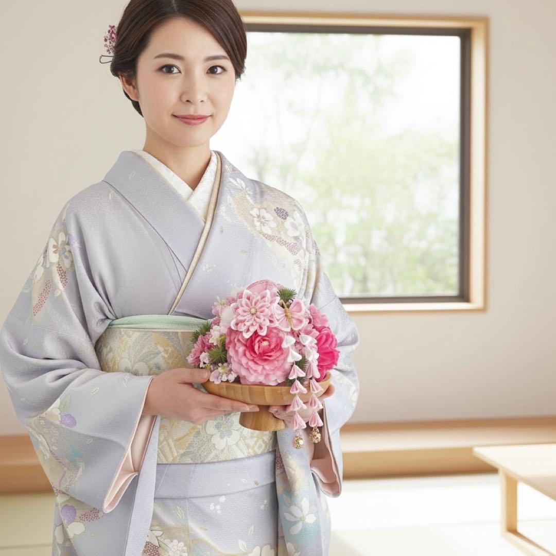 みるきぃままページ　【桃の節句にも】鏡餅アレンジ つまみ細工ピン付き飾り