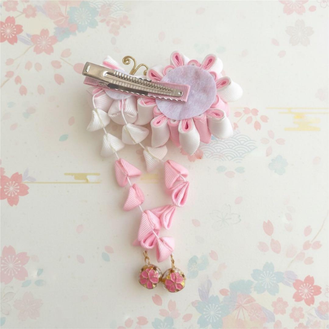 みるきぃままページ　【桃の節句にも】鏡餅アレンジ つまみ細工ピン付き飾り