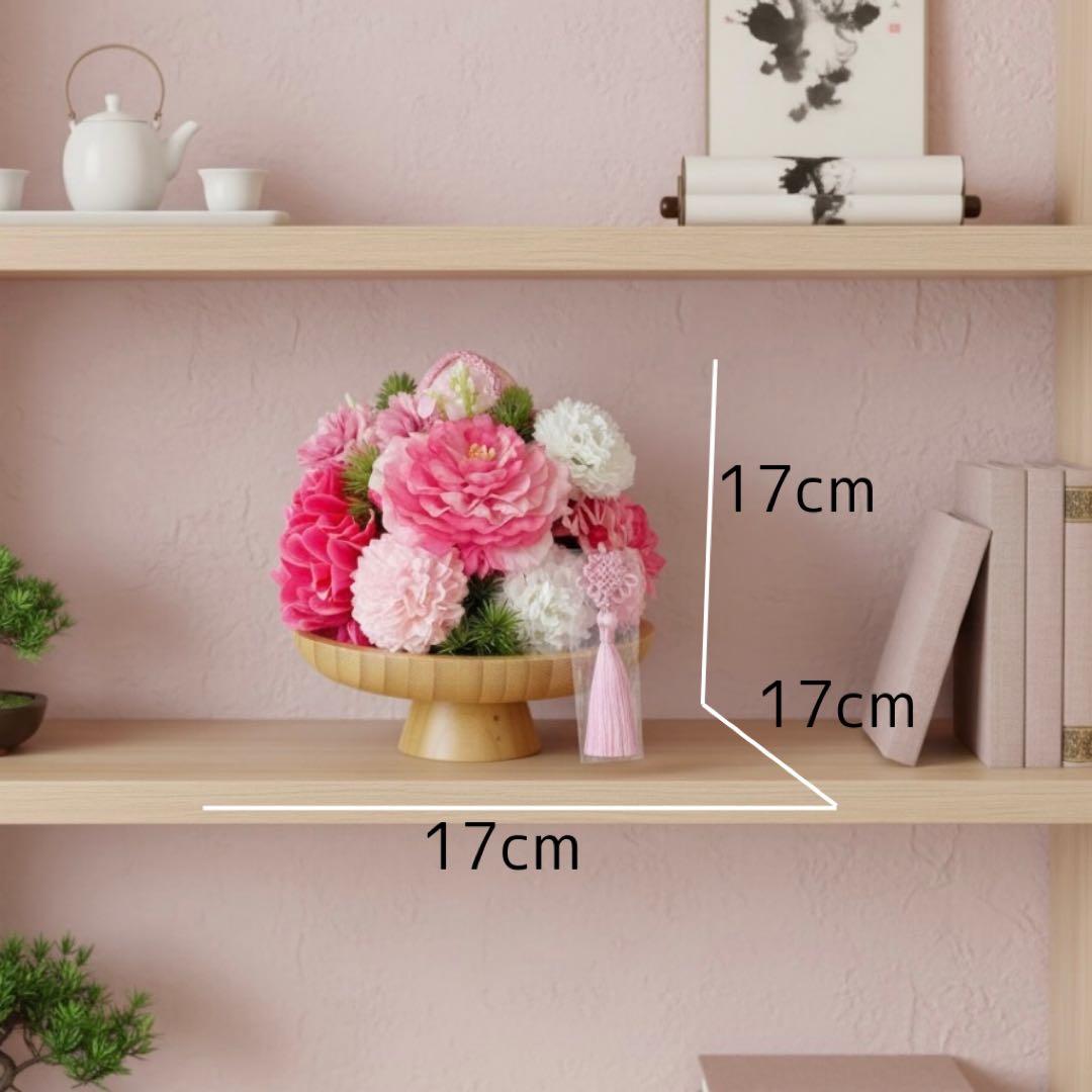 みるきぃままページ　【桃の節句にも】鏡餅アレンジ つまみ細工ピン付き飾り