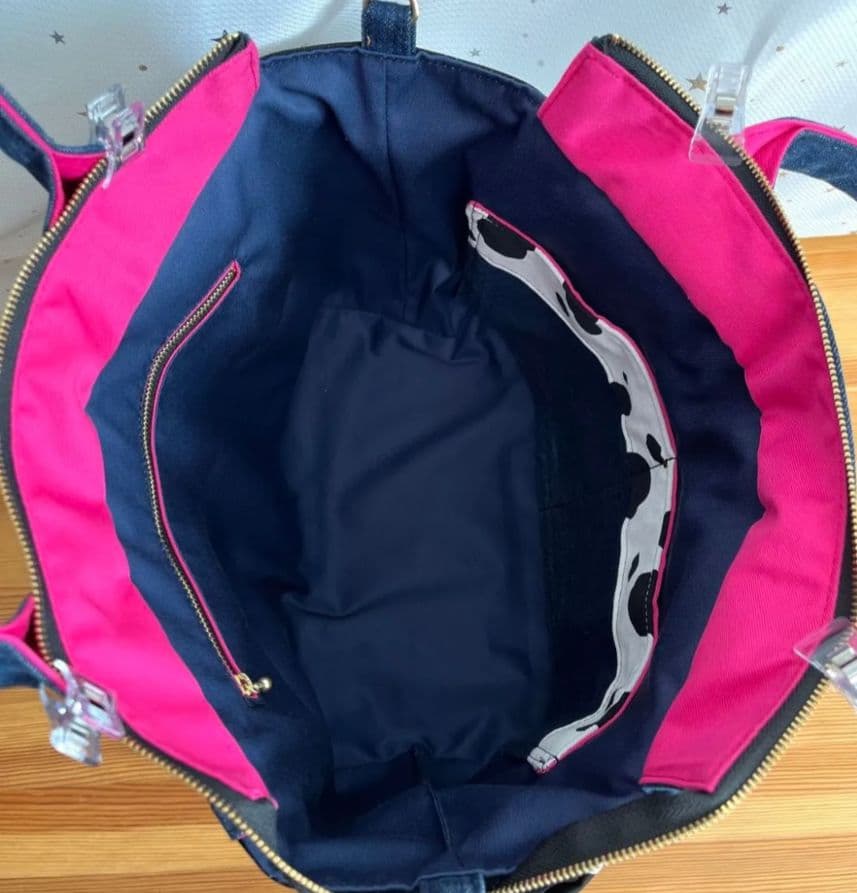 大きめデニムリメイクバッグ（LL）No.960☆トートバッグ　マザーズバッグ