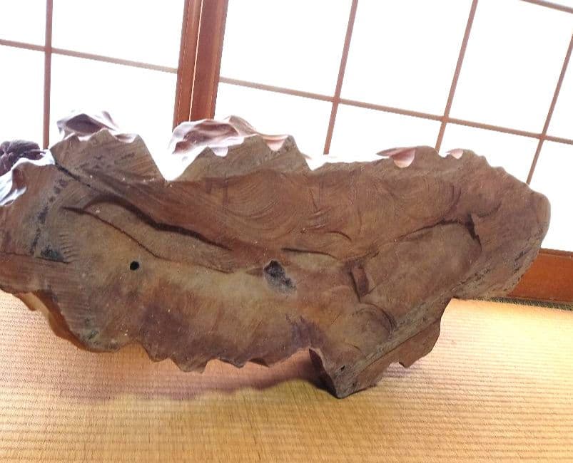 ヴィンテージ 昭和レトロ 置物 木彫り 一刀彫 虎 大型 和室 店舗 縁起物