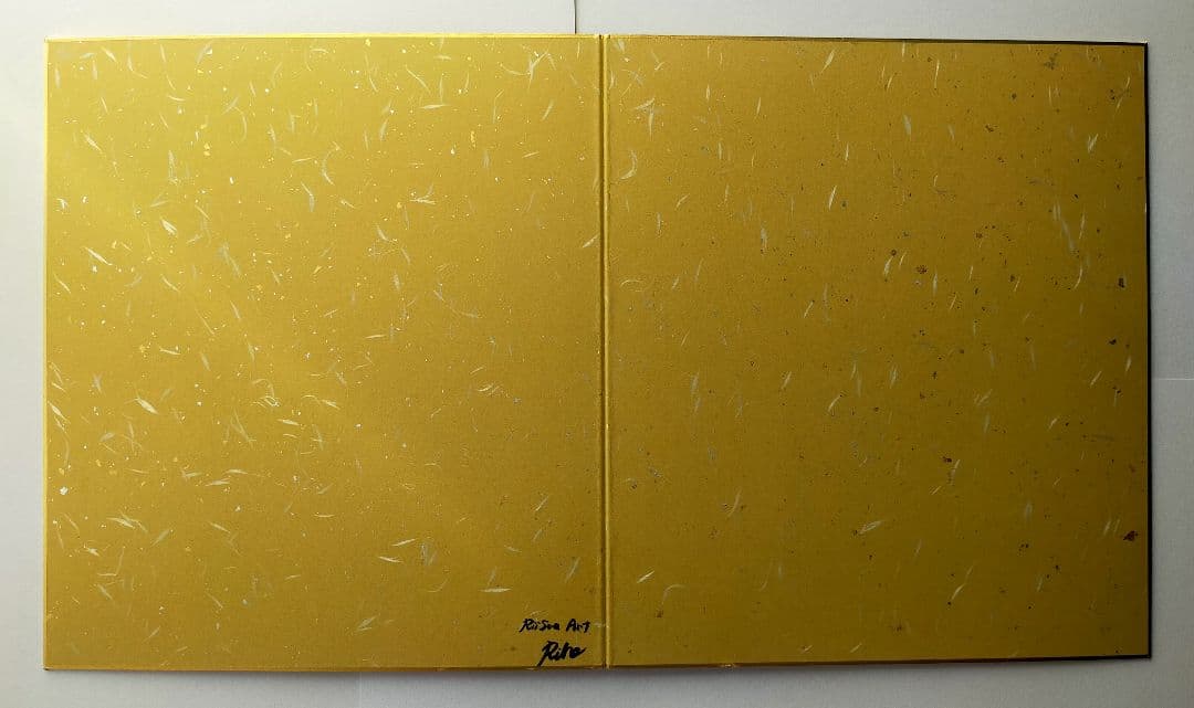 【真筆一点物】双龍図 - 昇運黒龍（二つ折り大色紙/筆ペン一発描き/肉筆画）