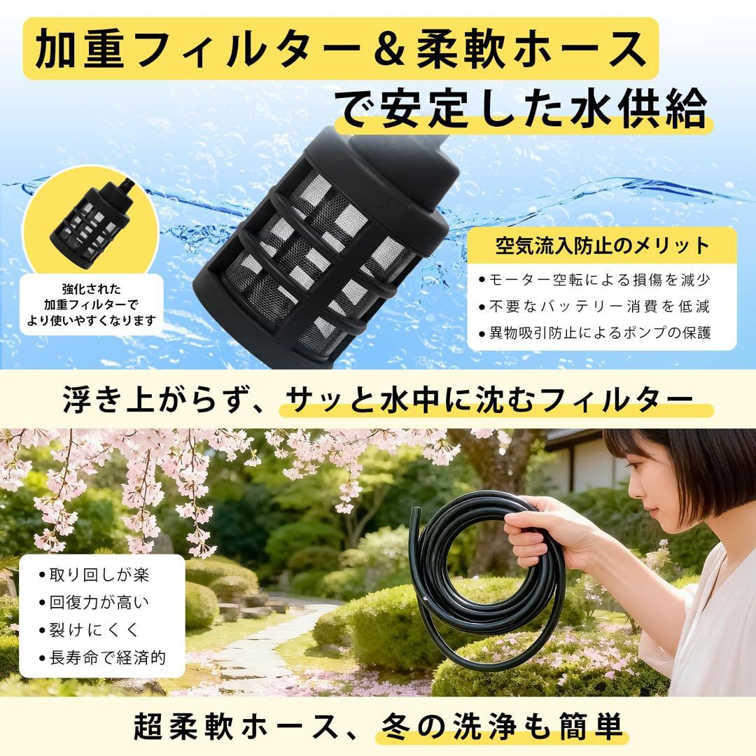 高圧洗浄機 軽量 コードレス9MPa ハンディ高圧洗浄機 バッテリー2個