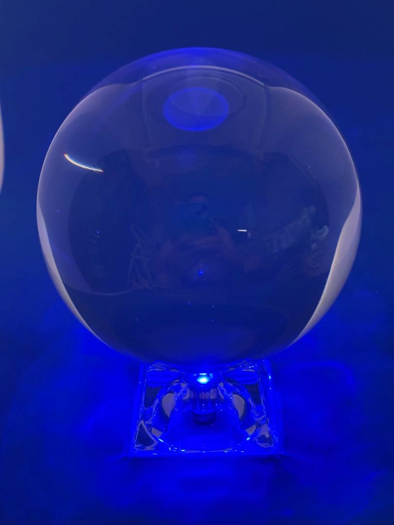 【光り輝く浄化の力】白水晶クリスタルボール直径9cmLEDカラーチェンジ台座付き