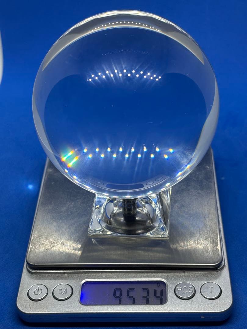 【光り輝く浄化の力】白水晶クリスタルボール直径9cmLEDカラーチェンジ台座付き