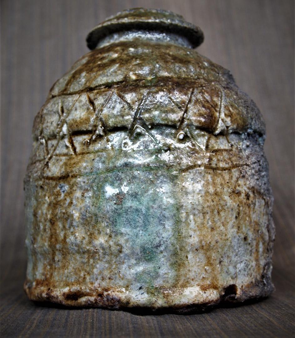 人気作家★長岡正巳★信楽（窯変）壺★修善寺造★共箱★ビードロ