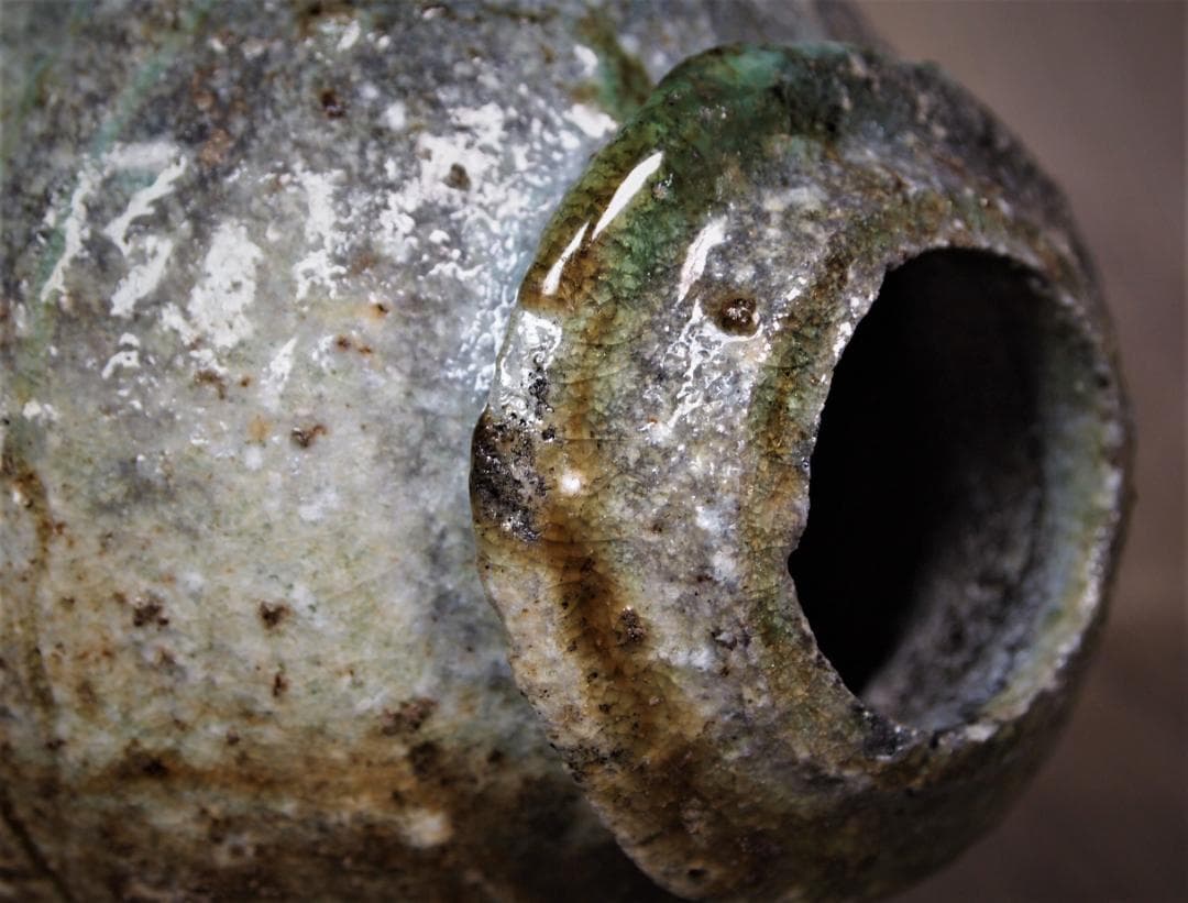 人気作家★長岡正巳★信楽（窯変）壺★修善寺造★共箱★ビードロ