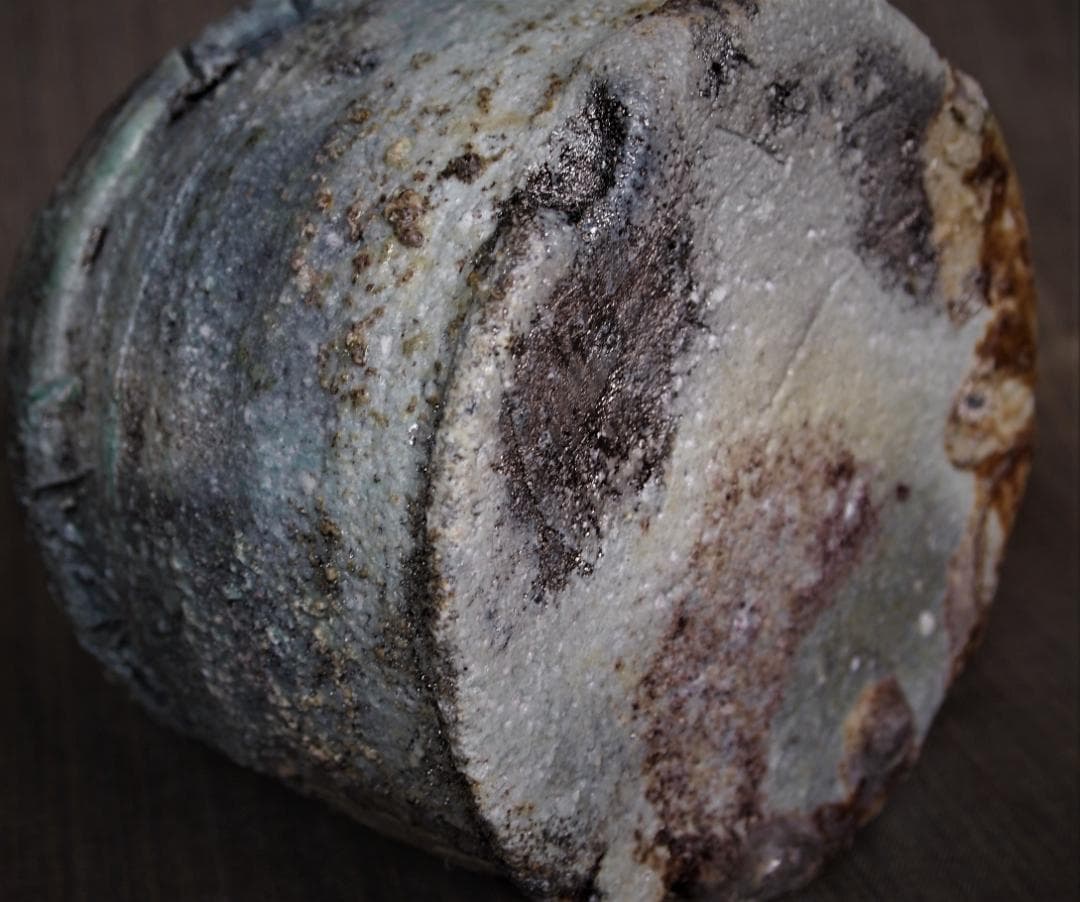 人気作家★長岡正巳★信楽（窯変）壺★修善寺造★共箱★ビードロ