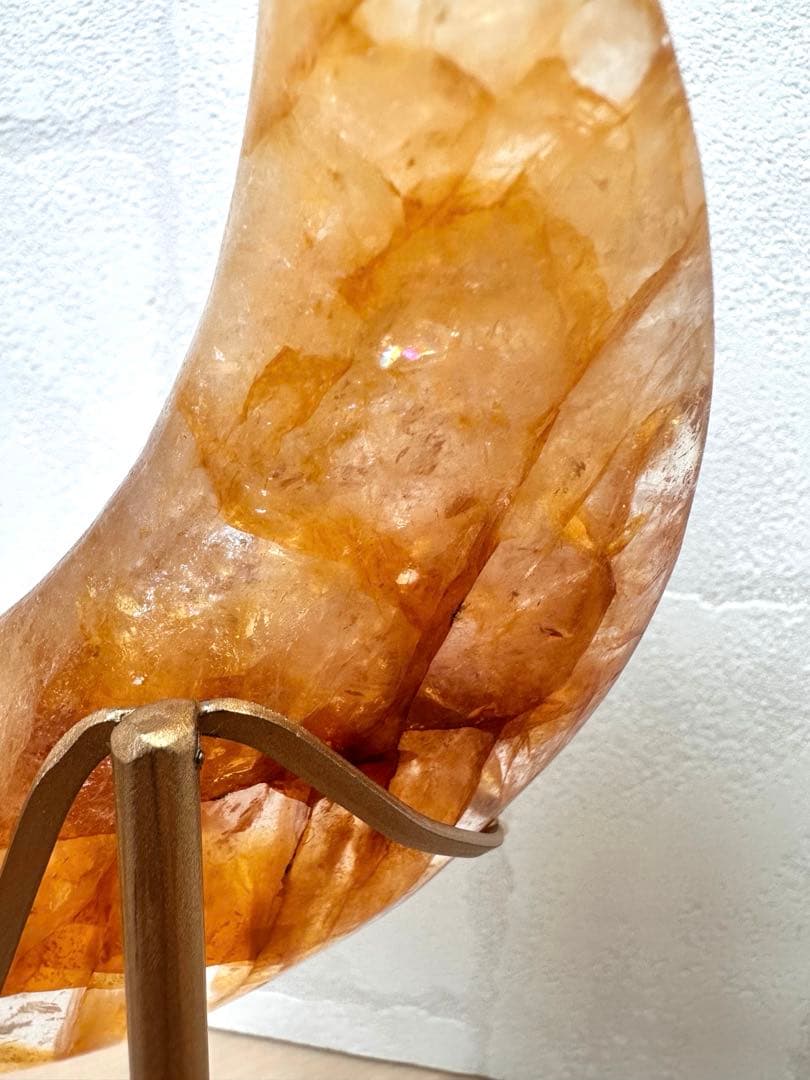 ゴールデンヒーラー　ムーン　月　虹入　スタンド付き