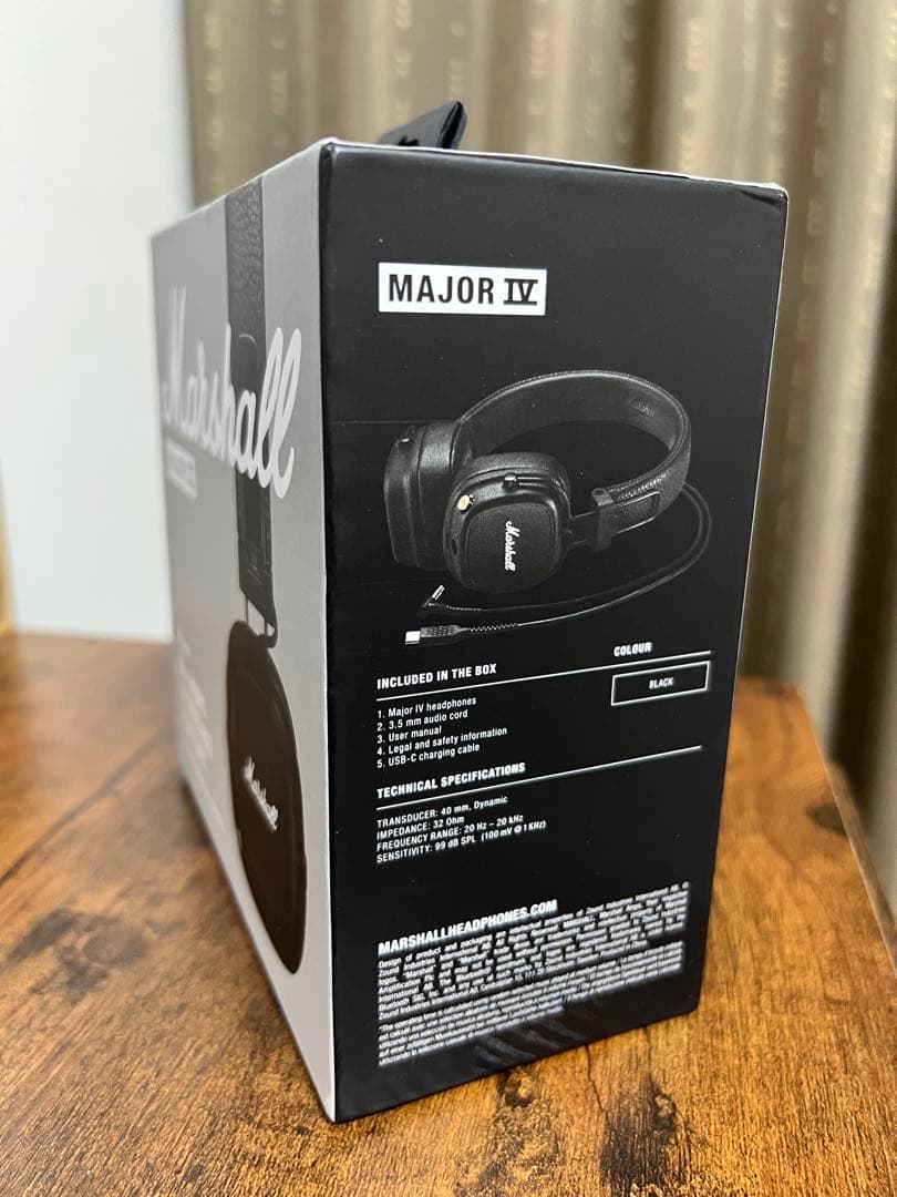 Marshall Major IV ワイヤレスヘッドフォン　Black