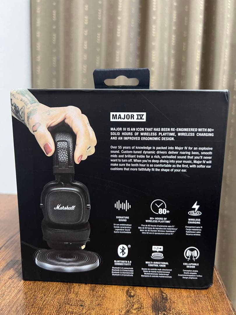 Marshall Major IV ワイヤレスヘッドフォン　Black