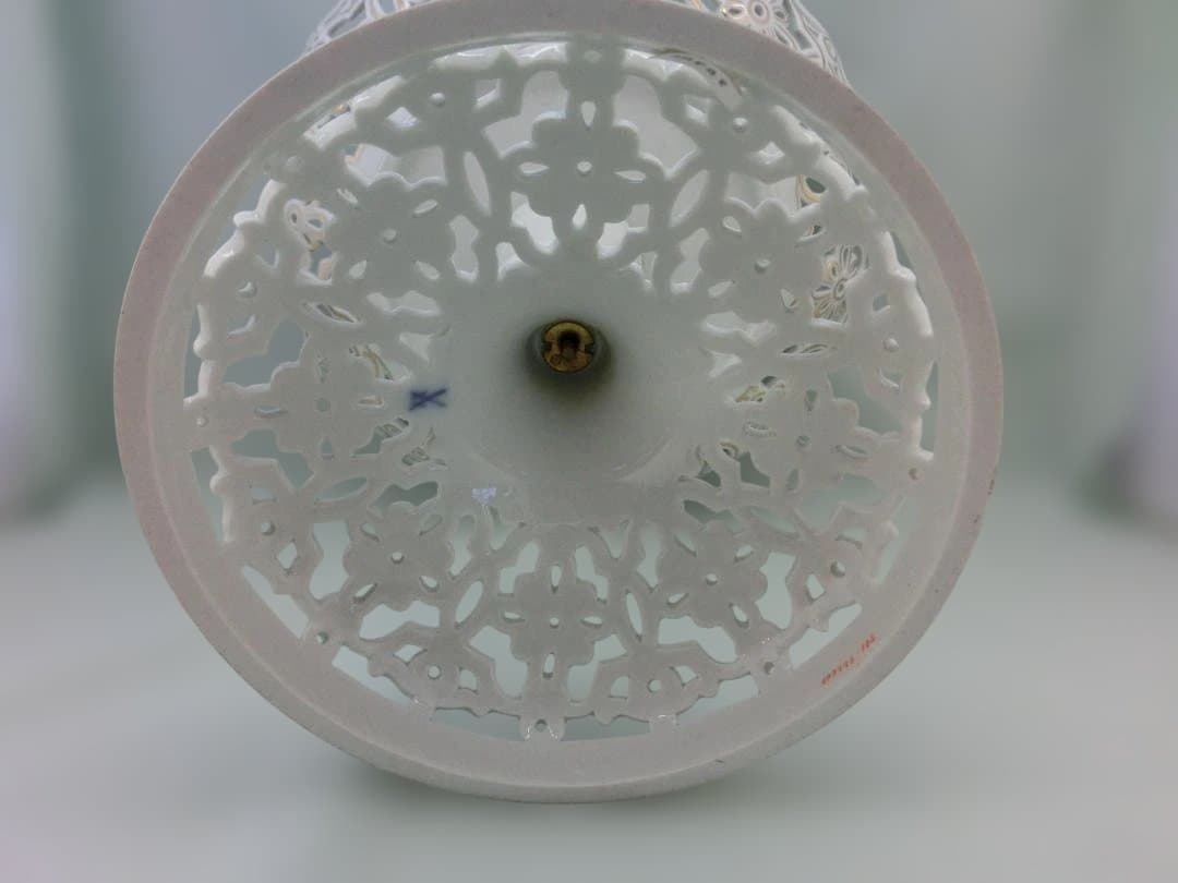 【マイセン】花文ピアスコンポート