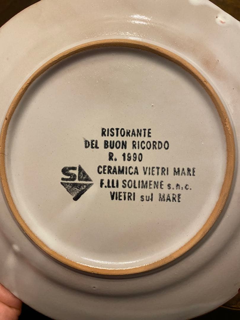 ブオンリコルド　イタリア製絵皿　1990 Bologna
