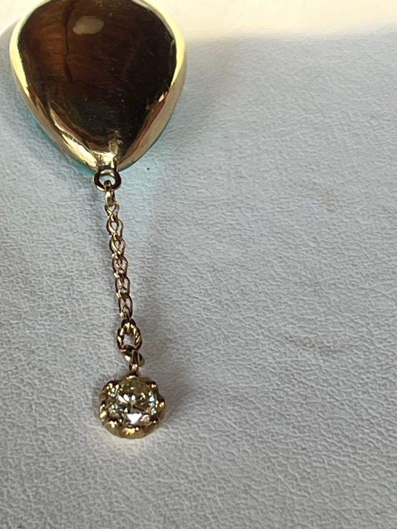 天然石Ｋ１８ターコイズ・イエローダイヤ0.4ct.パライバトルマリン　Ｐトップ