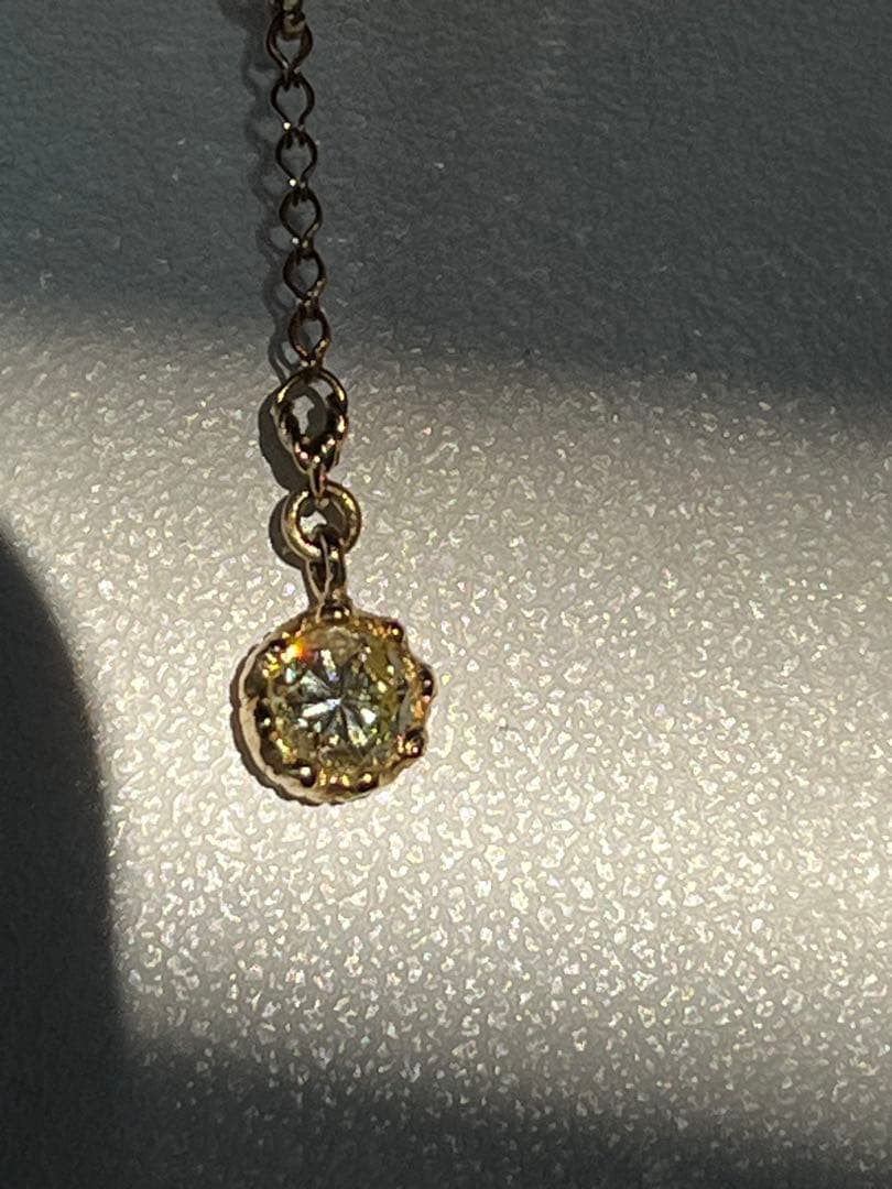 天然石Ｋ１８ターコイズ・イエローダイヤ0.4ct.パライバトルマリン　Ｐトップ