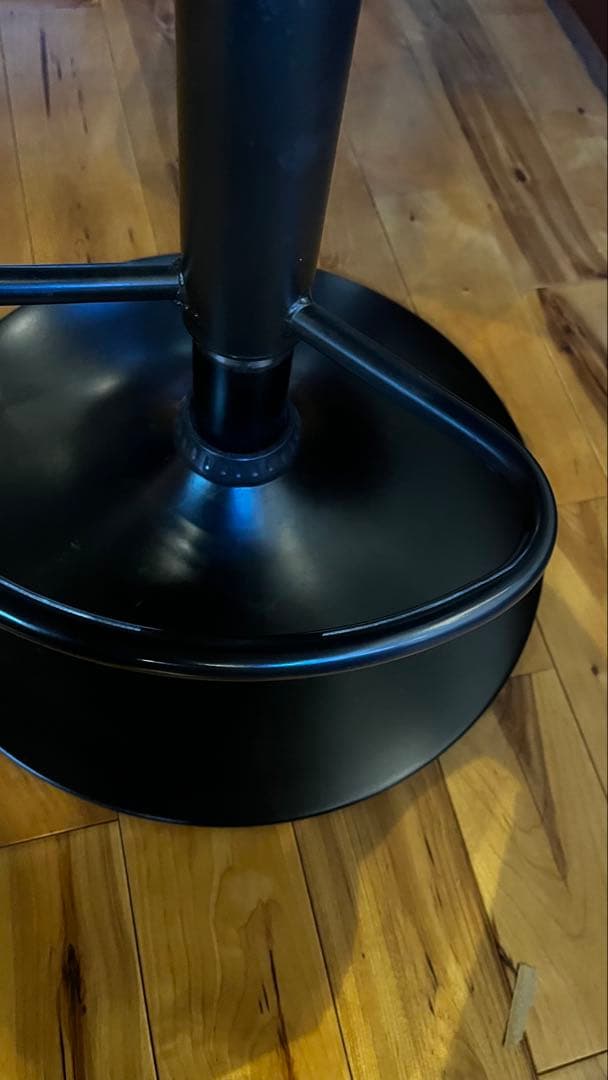 バーチェア　高さ調節可能　東京インテリア　アイアン　レザー　ウォールナット