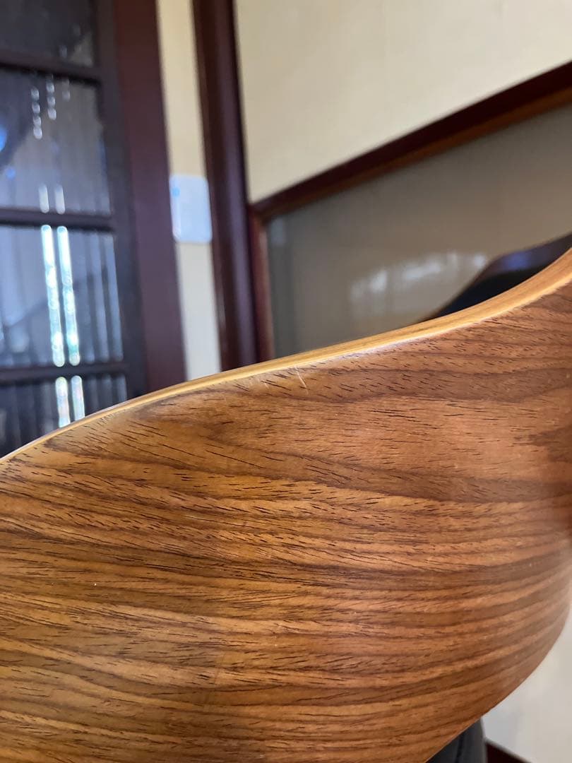 バーチェア　高さ調節可能　東京インテリア　アイアン　レザー　ウォールナット