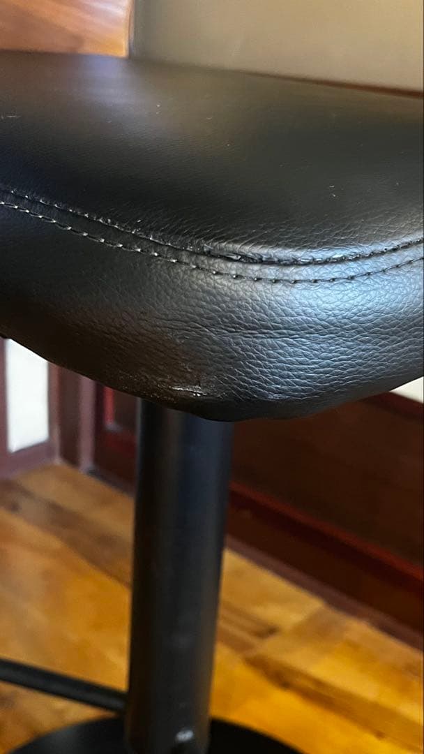 バーチェア　高さ調節可能　東京インテリア　アイアン　レザー　ウォールナット