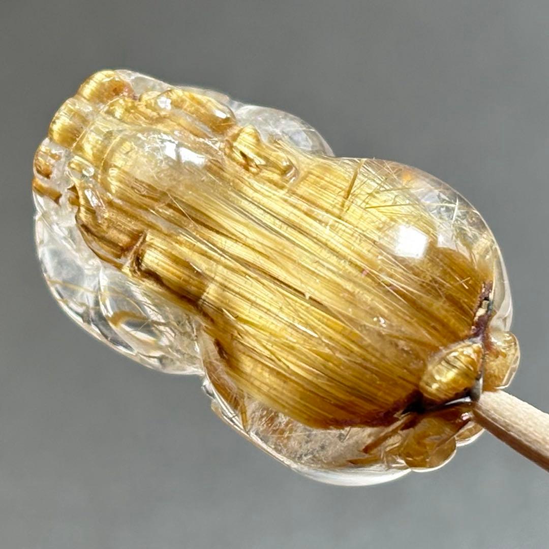 極上　キャッツアイ　タイチンルチルクォーツ　K837