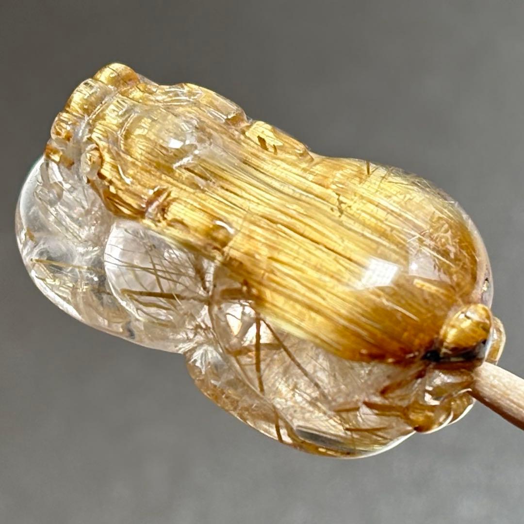 極上　キャッツアイ　タイチンルチルクォーツ　K837