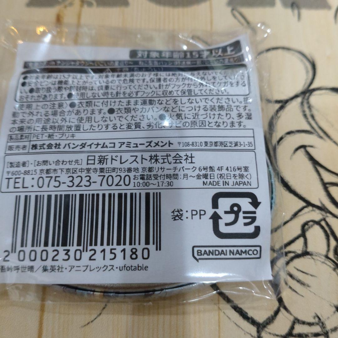 鬼滅の刃ナンジャタウンいこいの里巡り時透無一郎ねこ型缶バッジ２個セット