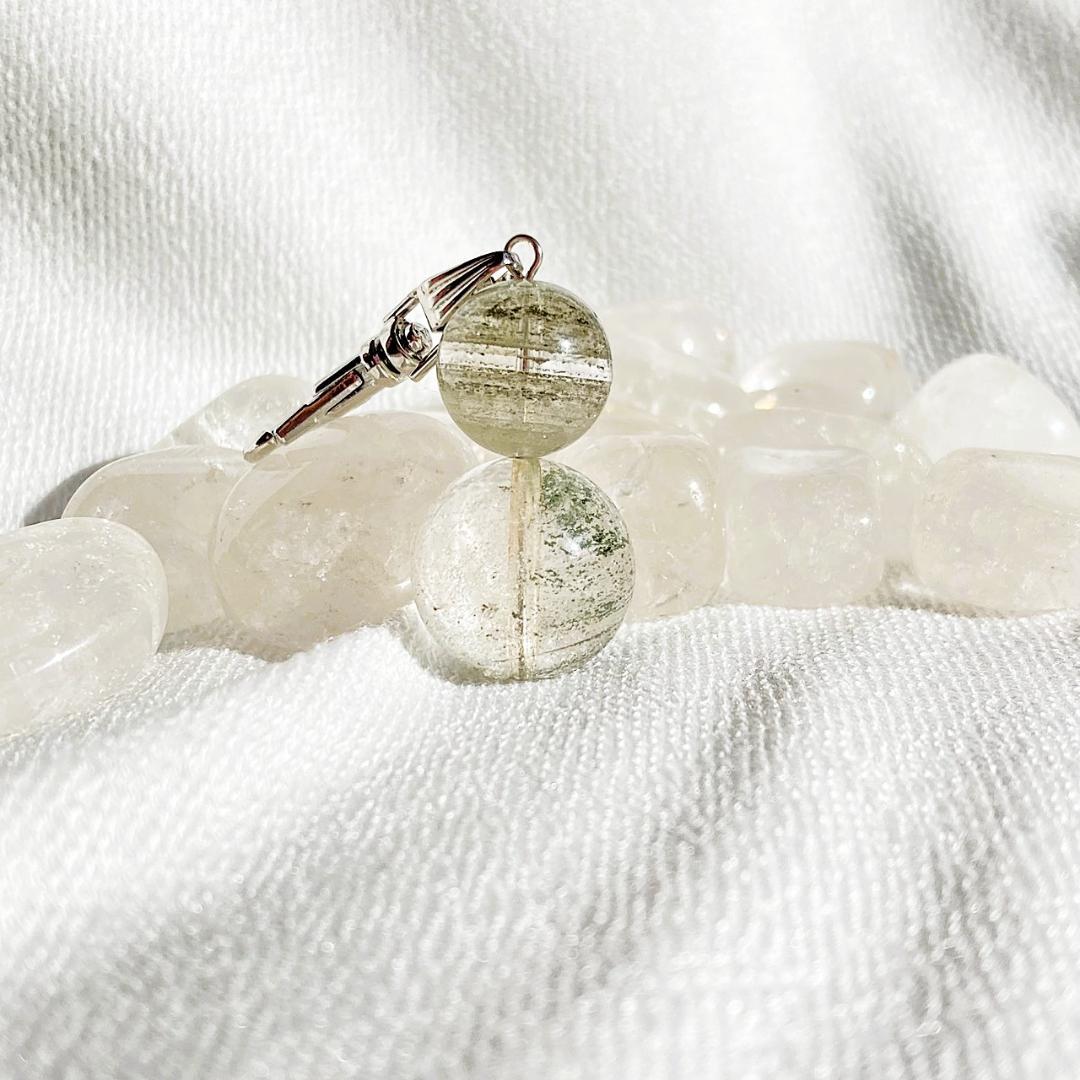 【運気を上げたい！】ひょうたん型 グリーンファントム バックチャーム