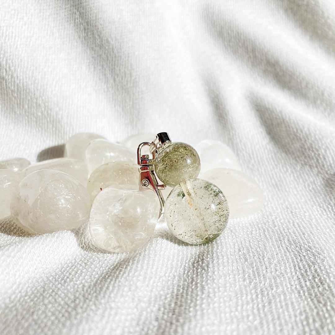 【運気を上げたい！】ひょうたん型 グリーンファントム バックチャーム