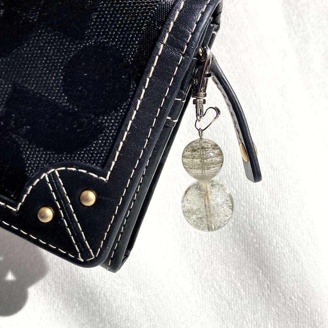 【運気を上げたい！】ひょうたん型 グリーンファントム バックチャーム