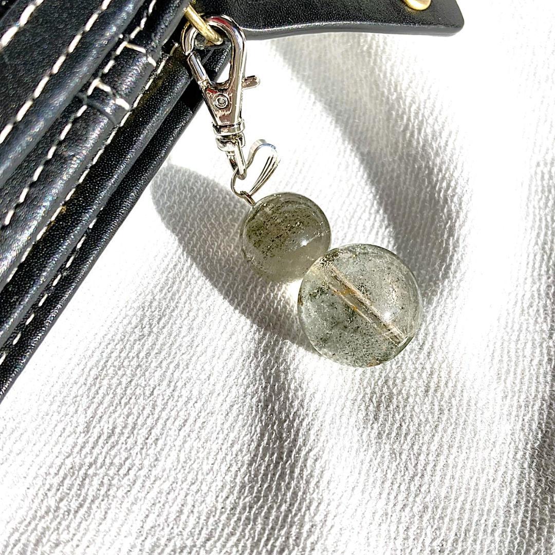 【運気を上げたい！】ひょうたん型 グリーンファントム バックチャーム