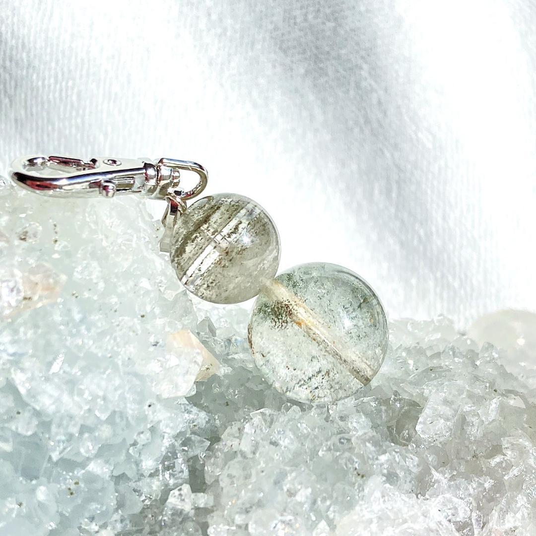 【運気を上げたい！】ひょうたん型 グリーンファントム バックチャーム